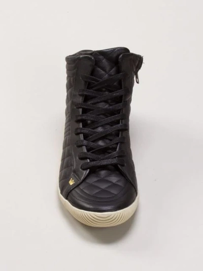 Shop Osklen Quilted Hi-top Sneakers In Black