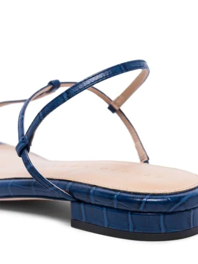 Shop Studio Amelia T-bar Thong Strap Sandals In Blue