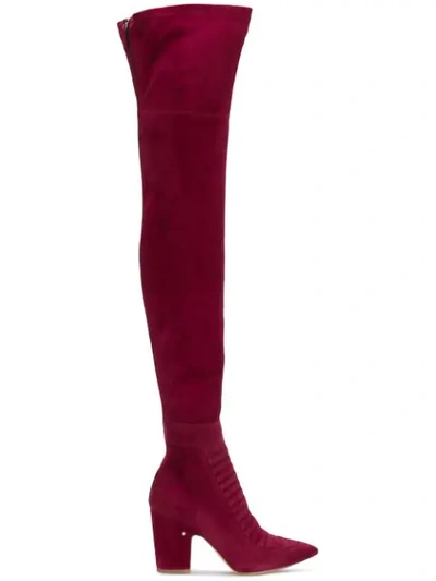 Shop Laurence Dacade Saskia Over The Knee Boots - Red