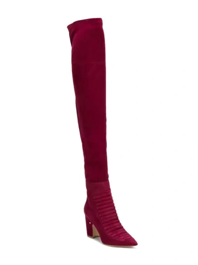 Shop Laurence Dacade Saskia Over The Knee Boots - Red