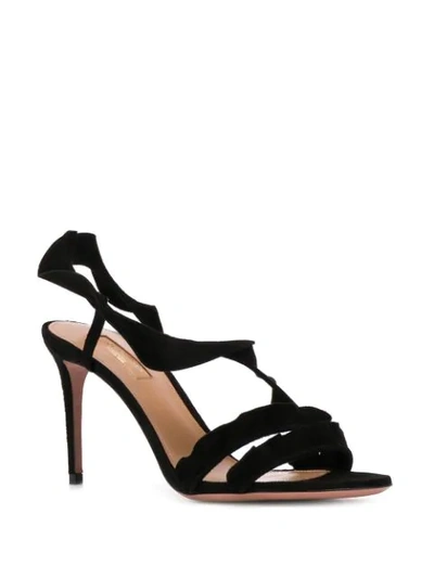 Shop Aquazzura Sue High Heel Sandal In Black