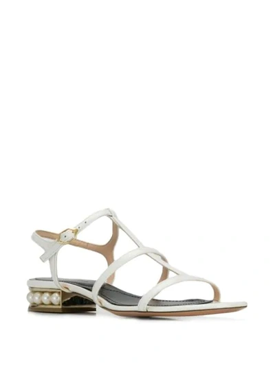 Shop Nicholas Kirkwood Casati Strap Sandals In White