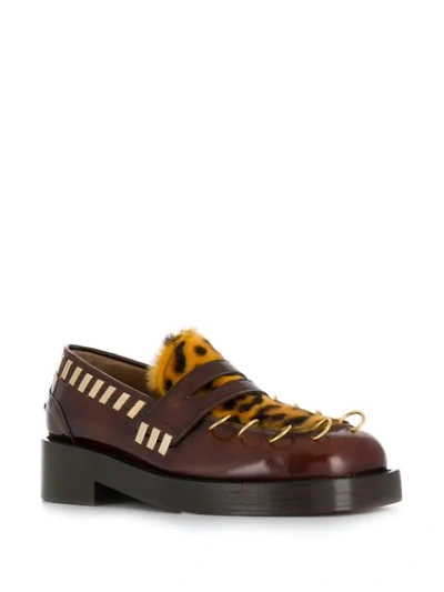 Shop Marni Piercing Leopard Print Moccasins In Zl883 Animalier