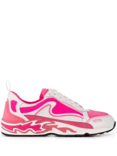Shop Sandro Flame Sneakers In Pink