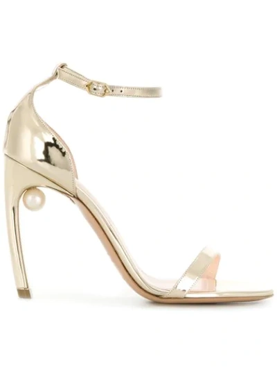 Shop Nicholas Kirkwood Mira Pearl Sandals In Metallic