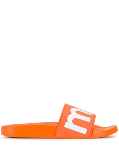 Shop Isabel Marant Logo Slides In Orange