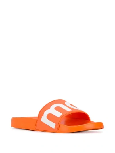 Shop Isabel Marant Logo Slides In Orange