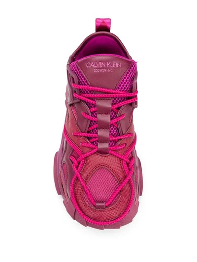 Shop Calvin Klein 205w39nyc Strike 205 Sneakers - Pink
