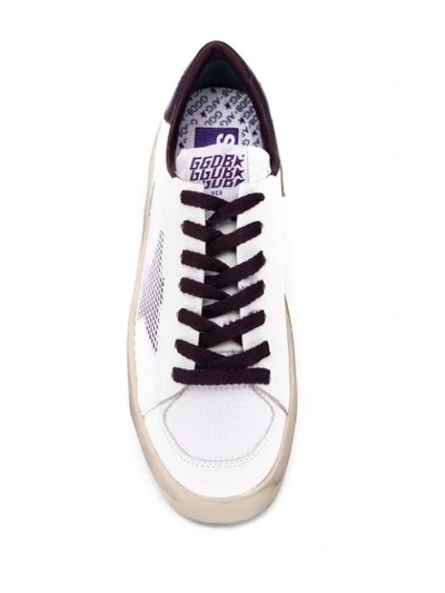 Shop Golden Goose Star Lace-up Sneakers In White