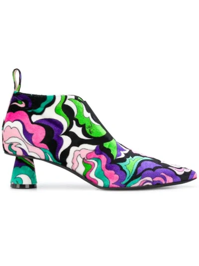 Shop Emilio Pucci Multi Swirl Ankle Boot - Pink