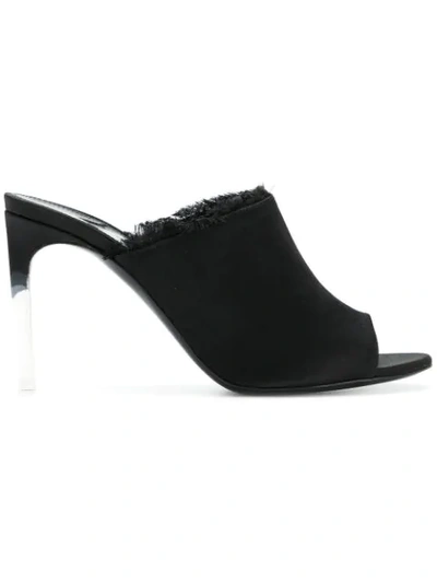 Shop Tom Ford Clear Heel Mules In Black