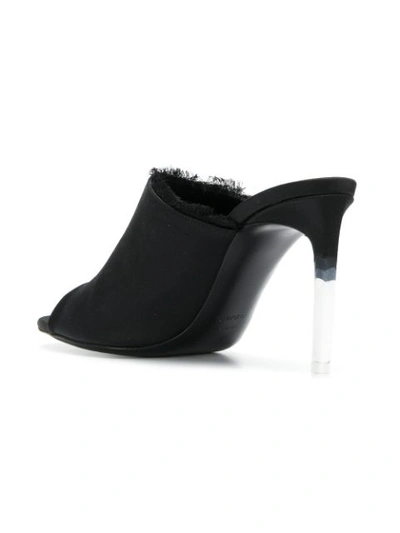 Shop Tom Ford Clear Heel Mules In Black