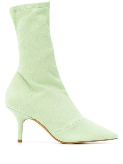 Shop Yeezy Stretch Ankle Boots In Green
