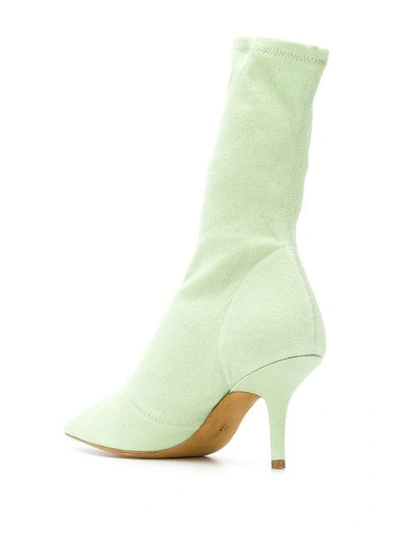 Shop Yeezy Stretch Ankle Boots In Green