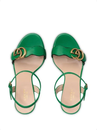 Shop Gucci Platform Sandal With Double G In Green