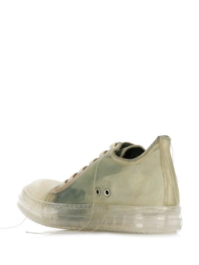 Shop Rick Owens Panelled Low In Green