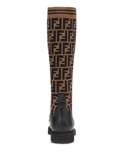 Shop Fendi Rockoko Boots In Black