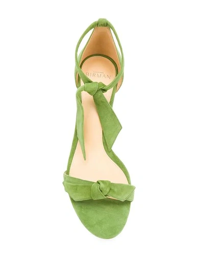 Shop Alexandre Birman Tie Ankle Sandals In Green