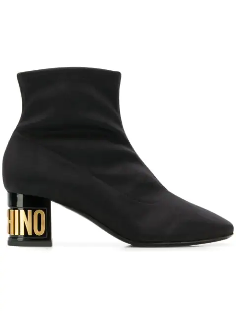 moschino boots heels