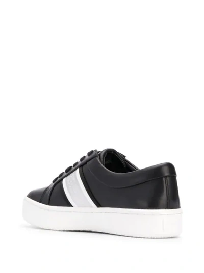 Shop Calvin Klein Contrast Stripe Sneakers In Black