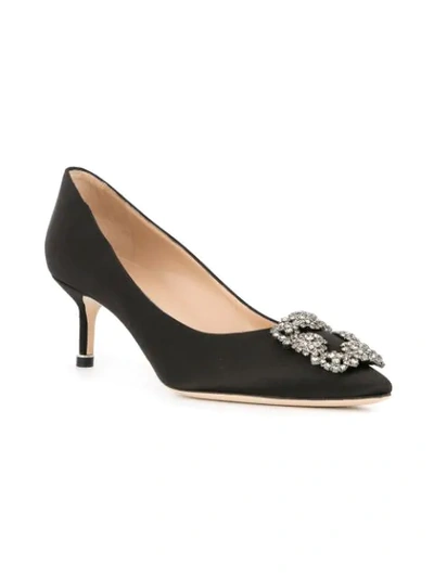 Shop Manolo Blahnik Hangisi 50 Pumps In Black