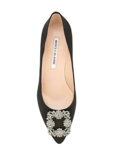 Shop Manolo Blahnik Hangisi 50 Pumps In Black