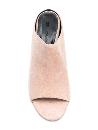 Shop Rebecca Minkoff Selene Open Toe Mules In Neutrals