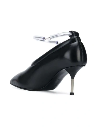 Shop Jil Sander Removable Metal Anklet Pumps In Black