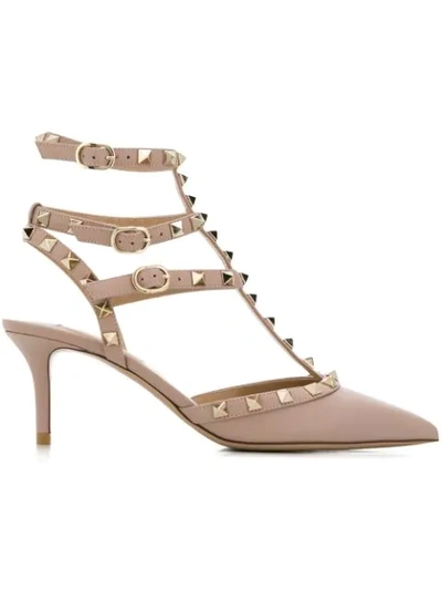 Shop Valentino Garavani Rockstud Pumps In Neutrals