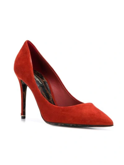 Shop Dolce & Gabbana Classic Pointed Pumps In Red