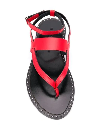Shop Rebecca Minkoff Alma Thong Sandals In Red