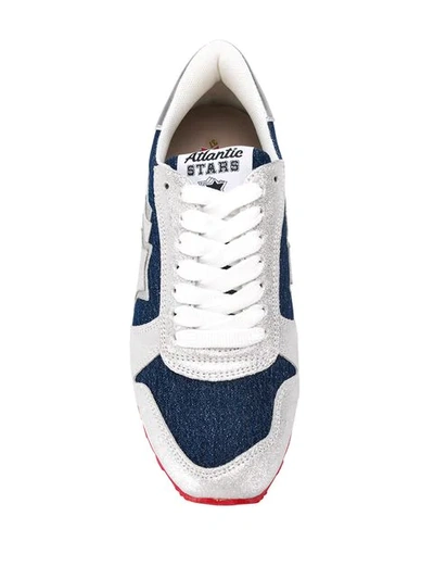 ATLANTIC STARS DENIM STAR PATCH SNEAKERS - 银色