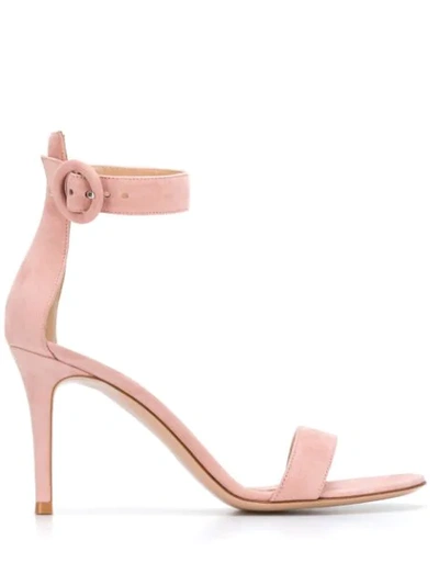 Shop Gianvito Rossi Ankle Strap Sandals In Pink