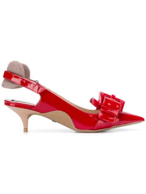 red kitten pumps