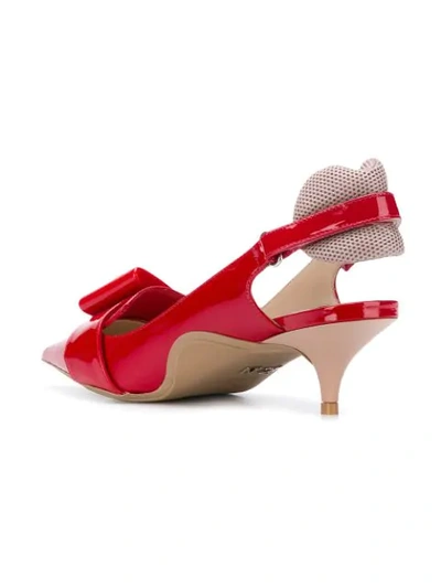 Shop N°21 Buckle-detail Kitten Heels In Red