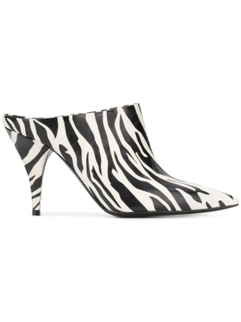 zebra print mules