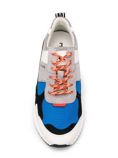 Shop Moa Master Of Arts Colour-block Sneakers In Grigio, Arancione E Nero