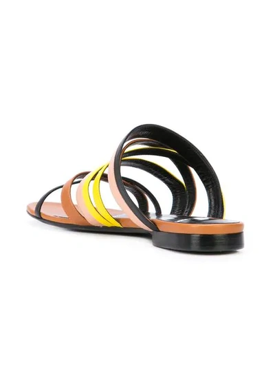 Shop Pierre Hardy Alpha Crisscross Sandals - Brown