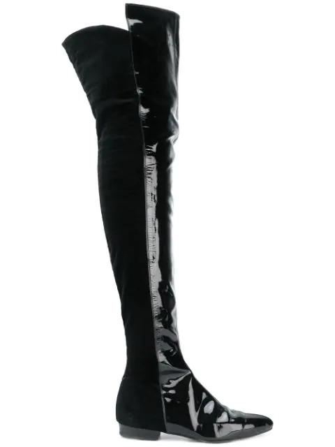 versace over the knee boots