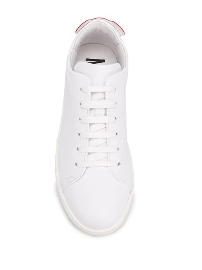 Shop Moschino Teddy Patch Sneakers In White