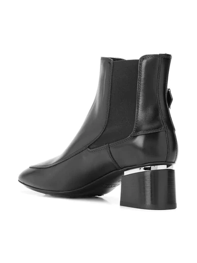 Shop Tod's Buckle Detail Boots In B999 Nero