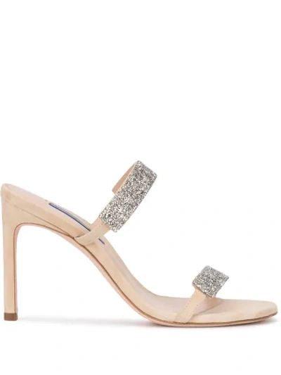 Shop Stuart Weitzman Razzle 95' Sandals - Neutrals