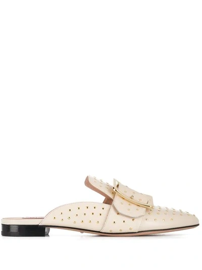 Shop Bally Janesse Studded Slippers In Neutrals