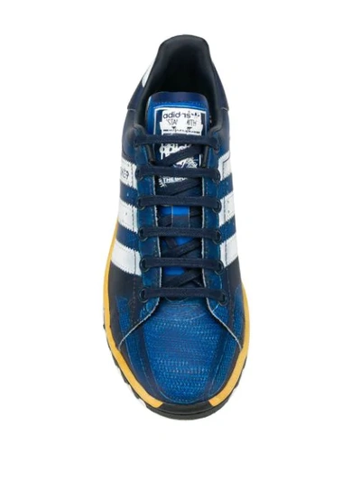 Shop Adidas Originals Stan Smith Printed Sneakers In Blue