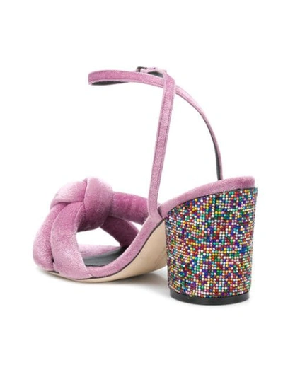 Shop Marco De Vincenzo Glitter Heel Sandals In Pink