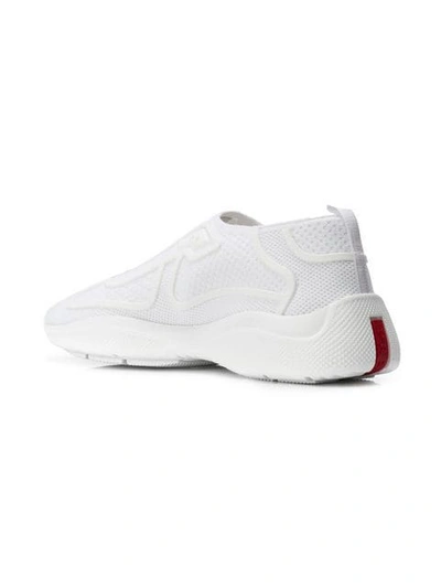 Shop Prada Slip-on Sneakers - White