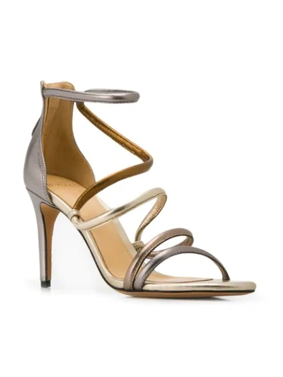 Shop Alexandre Birman Strappy Sandals In C382 Silver