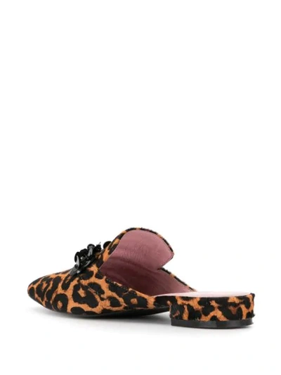 Macgraw Margot Leopard Print Slip-on Loafers In Brown