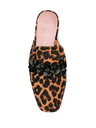 Macgraw Margot Leopard Print Slip-on Loafers In Brown