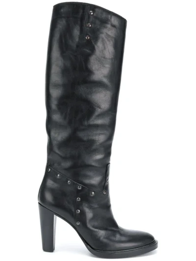 knee-high heeled boots